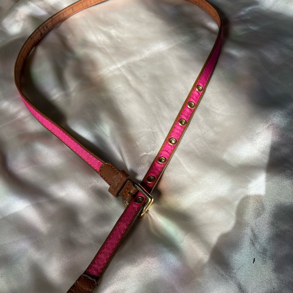 Thin pink belt